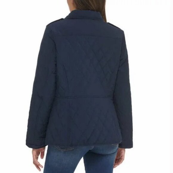NWT Tommy Hilfiger Embroidered Logo Quilted Jacket  Dark Blue (Navy) - Picture 5 of 5